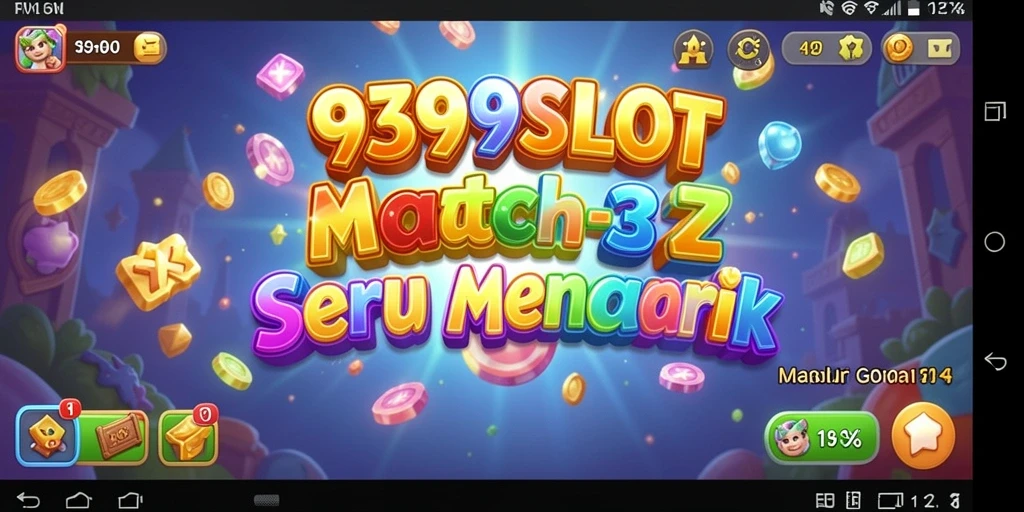 Tangkapan layar utama gameplay 9399SLOT dengan fitur Match-3 yang menarik.