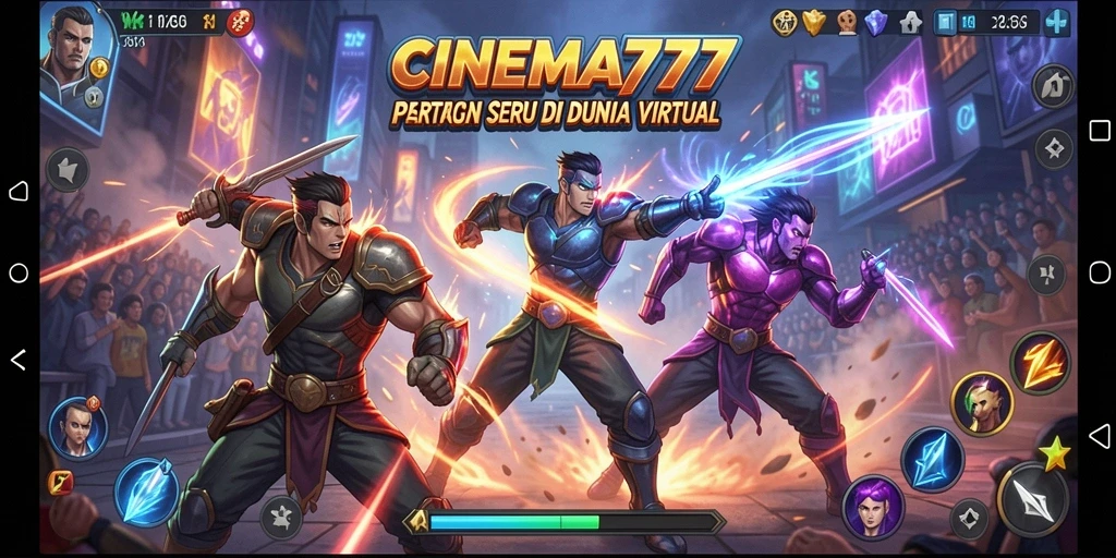 Tangkapan layar permainan <strong>CINEMA777</strong> yang menampilkan aksi pertarungan yang mendebarkan.
