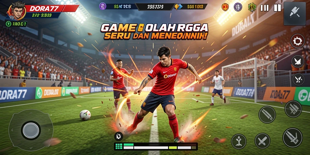 Tampilan permainan DORA77 yang penuh aksi dalam olahraga.