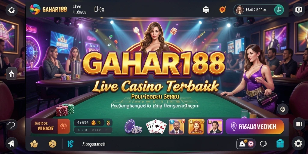 Tampilan gameplay Live Casino di GAHAR188 dengan dealer profesional.