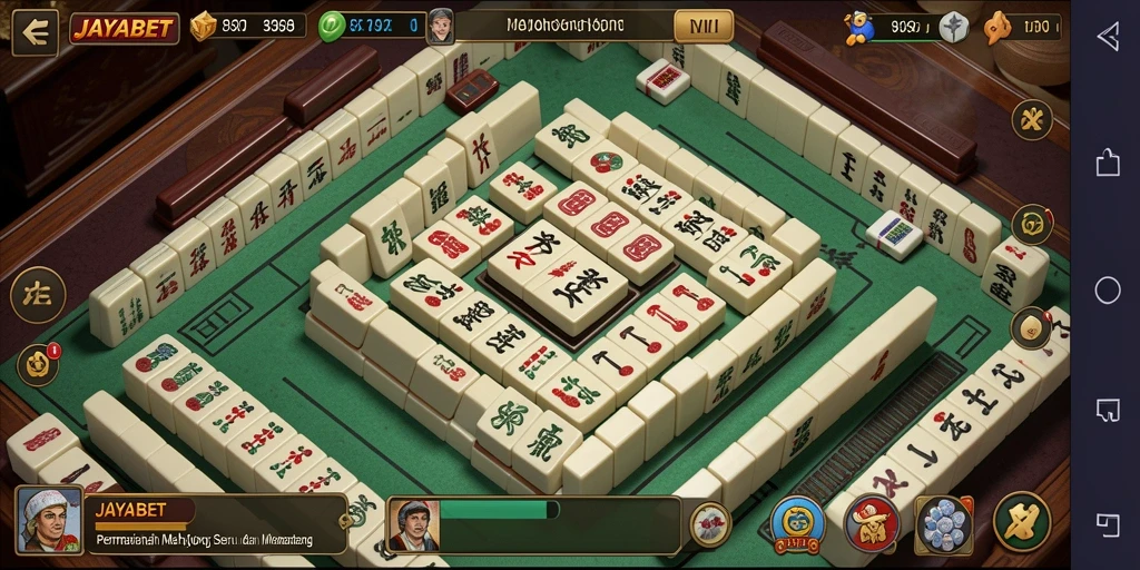 Tampilan gameplay Mahjong yang menarik di JAYABET.