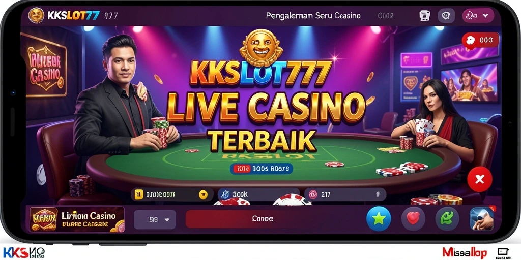 Tampilan menarik dari gameplay Live Casino KKSLOT777 dengan dealer langsung.