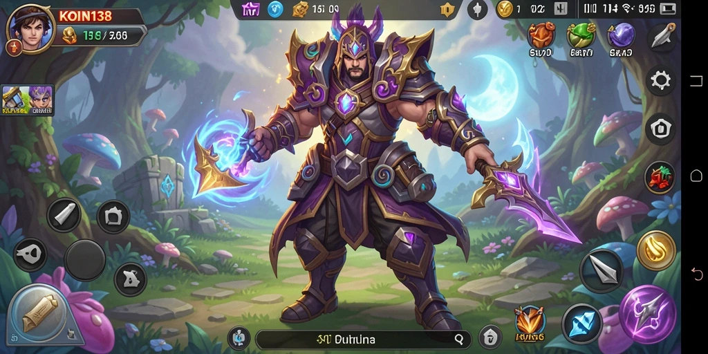 Screenshot menampilkan pertempuran epik dalam dunia RPG KOIN138.