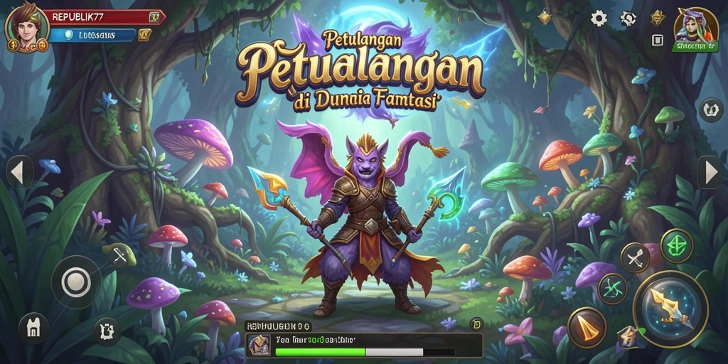 Screenshot gameplay seru dari REPUBLIK77 yang menampilkan aksi petualangan.