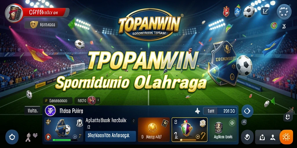 Screenshot tampilan antarmuka aplikasi TOPANWIN saat bertaruh pada olahraga.